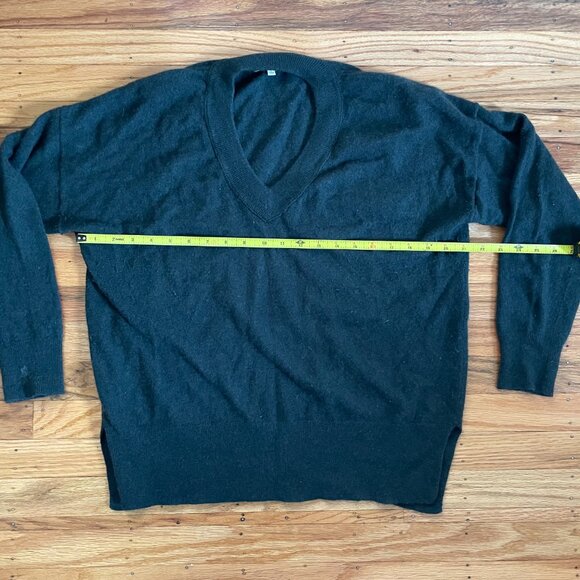 Madewell Cashmere V-neck Sweater Spruce Green Sz L - Picture 4 of 4